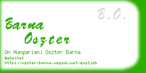 barna oszter business card